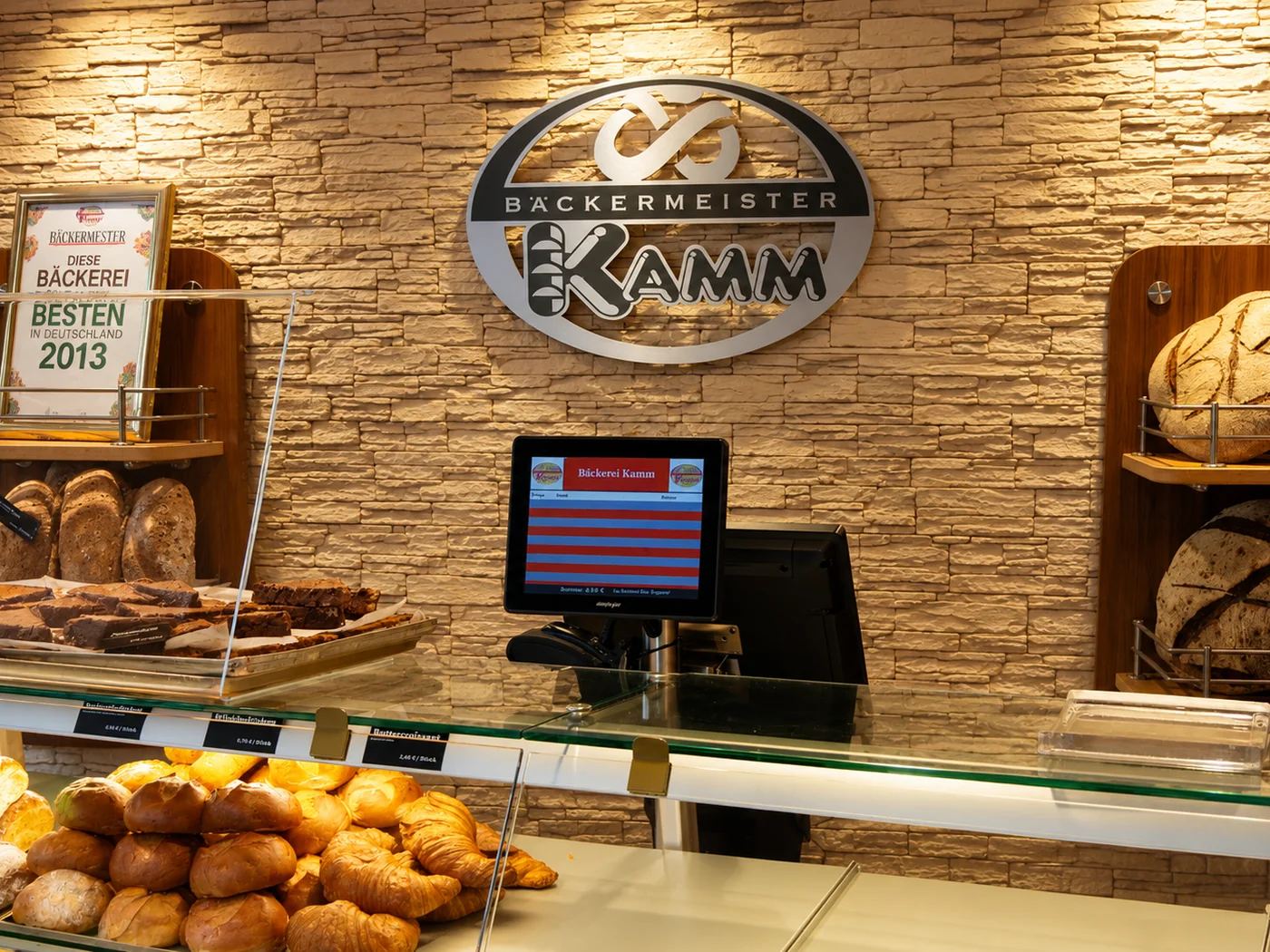 Simply&nbsp;POS Kassensystem im Verkaufsraum der Bäckerei Kamm